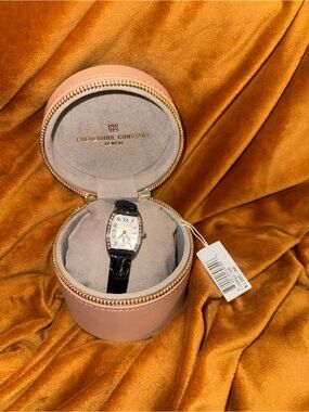 Frederique Constant Ladies' Swiss Made Art Deco Diamond Watch & Leather Strap